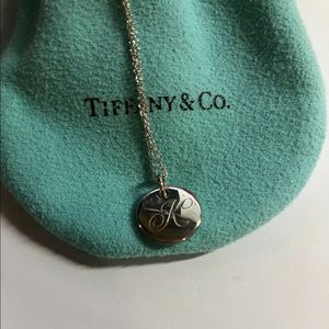 Tiffany & Co. Notes Alphabet Disc Necklace “K”